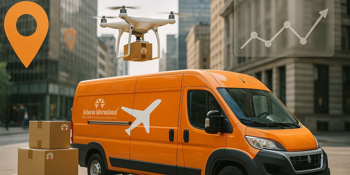 Airplane | Courier Boxes | Location Pin