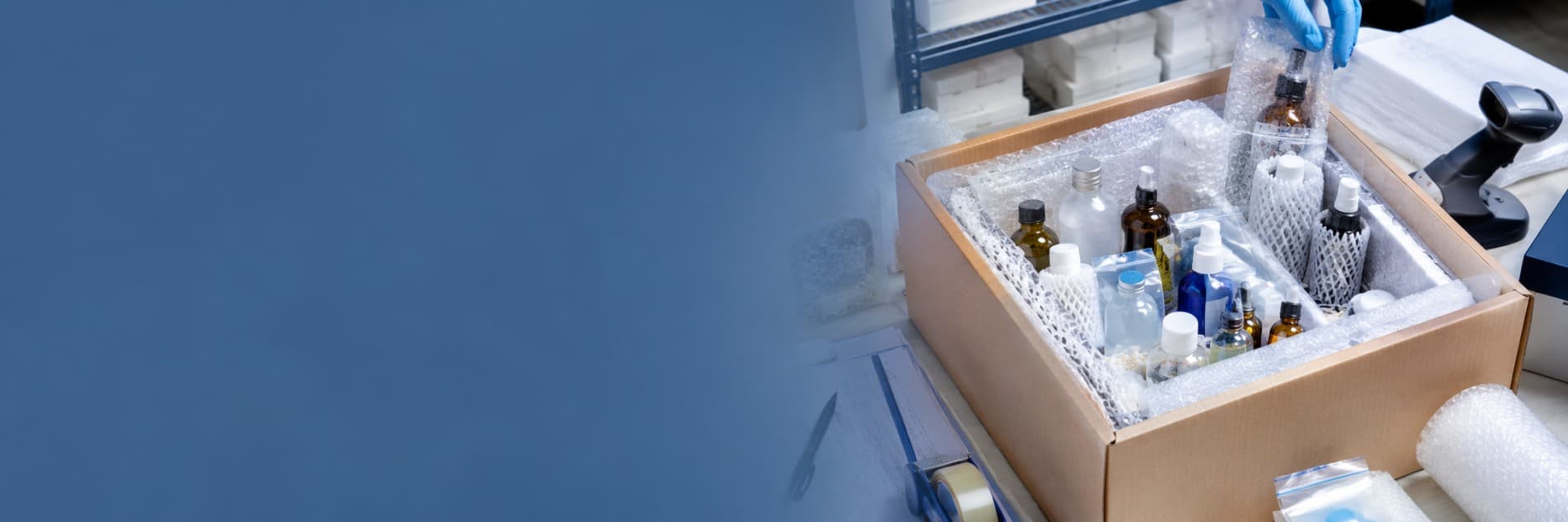 Secure packaging for international liquid courier services