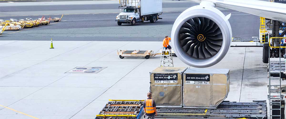 Cargo filling inside Airplane