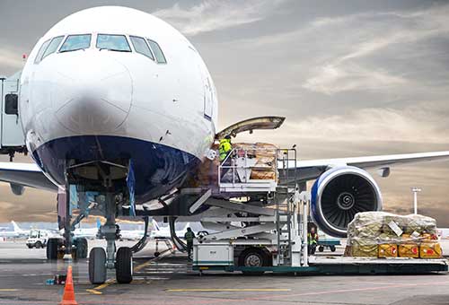 Air Cargo Loaded in Airplane