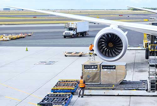 Cargo filling inside Airplane